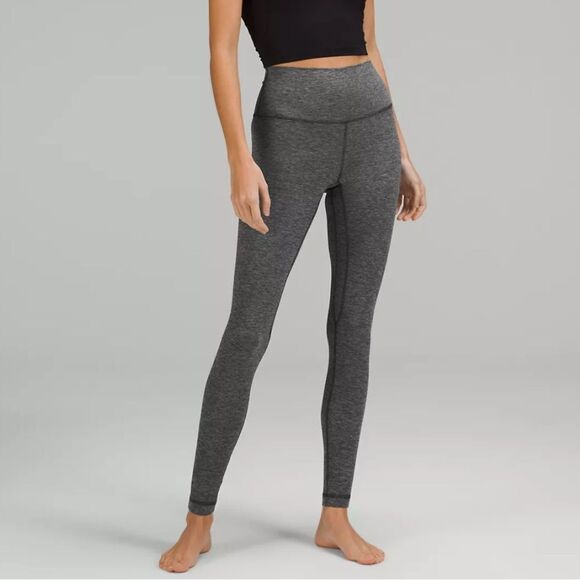 Lululemon Align Heathered Graphite Gray High Rise Legging Workout Pant - Picture 2 of 9